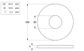 Large Flat Rnd Washer Supa HDG M12x32x2.25 (Box=10