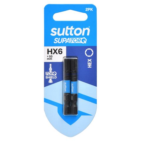 Sutton - Hex Screwdriver Bit - HX6 x 50mm