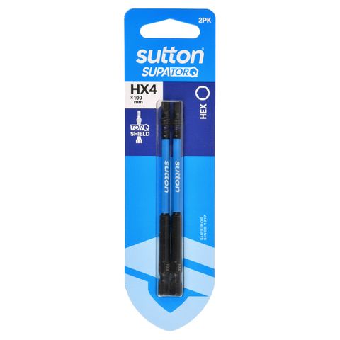 Sutton - Hex Screwdriver Bit - HX4 x 100mm