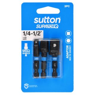 Sutton - Hex To Socket Adaptor Set - 3 Pieces