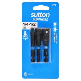 Sutton - Hex To Socket Adaptor Set - 3 Pieces