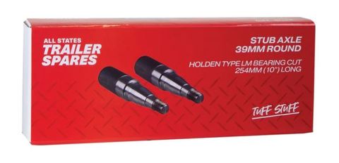 Stub Axles 39mm Round LM 10inch