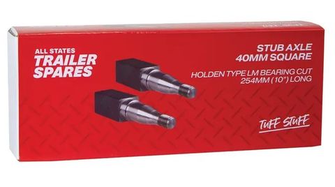 Stub Axles 40mm Square LM 10inch