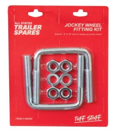 Jockey Wheel U Bolt Fitting Kit suits 75x50mm Draw