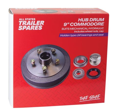 Commodore 9inch Hub Drum LM Bearings Seal & Cap