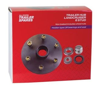 Landcruiser 6 Stud Lazy Black Hub LM Bearings Seal