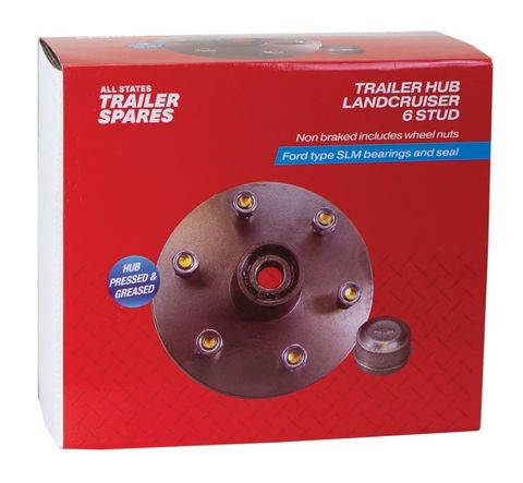 Landcruiser 6 Stud Lazy Black Hub SLM Bearings Sea