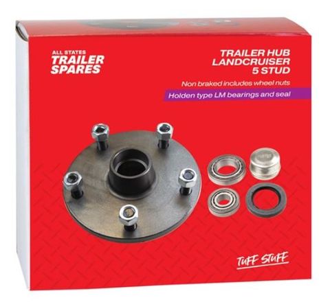 Landcruiser 5 Stud Lazy Black Hub LM Bearings Seal