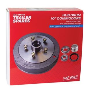 Commodore 10inch Hub Drum SLM Bearings Seal & Cap