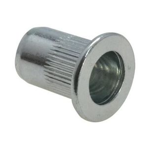 RIVET NUT FLAT RND KNURL OPEN Z/P (Box=500)