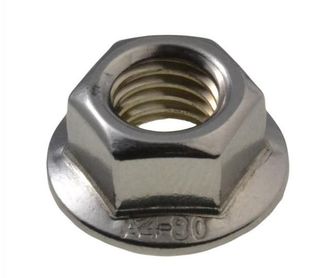 Serrated Flange Hex Nut 316 SS - M4 (Box=100)