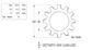 Lock Washer Ext Tooth - ZP - 3/16 (Box=1000)