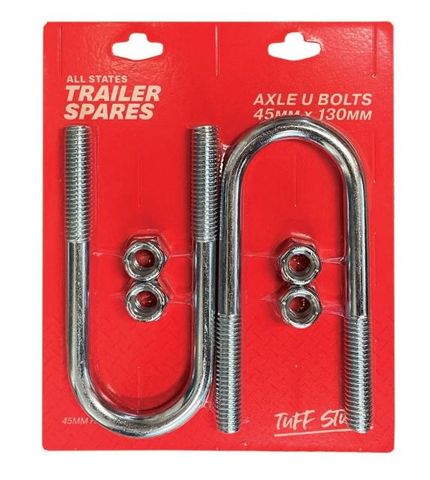 U Bolt 45mmx130mm Round inc Nut (2 per pack)