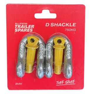 D Shackle 8mm 750kg Galvanised (2 per pack)