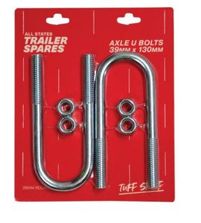 U Bolt 39mmx130mm Round inc Nut (2 per pack)