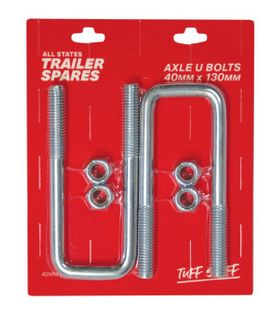 U Bolt 40mmx130mm Square inc Nut (2 per pack)