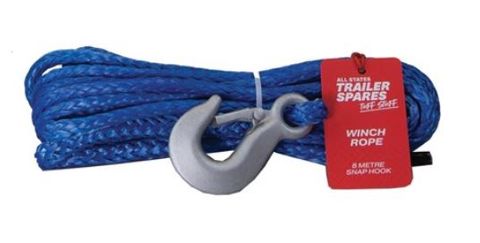Winch Rope 8 metres with Snap Hook
