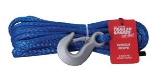 Winch Rope 8 metres with Snap Hook