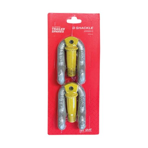D Shackle 12mm 2TN Galvanised (2 per pack)