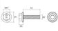 Serrated Flanged Bolt HT ZFS - M12x30 (Box=100)