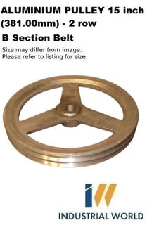 ALUMINIUM PULLEY 15 inch (381.00mm) - 2 row