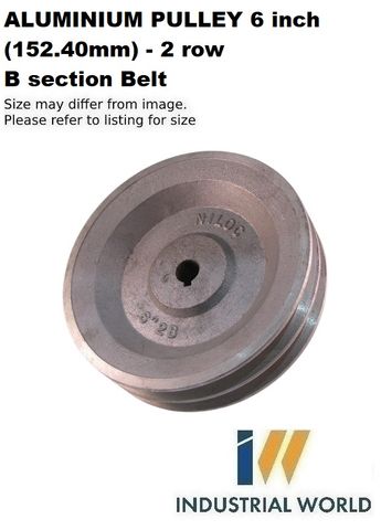 ALUMINIUM PULLEY 6 inch (152.40mm) - 2 row
