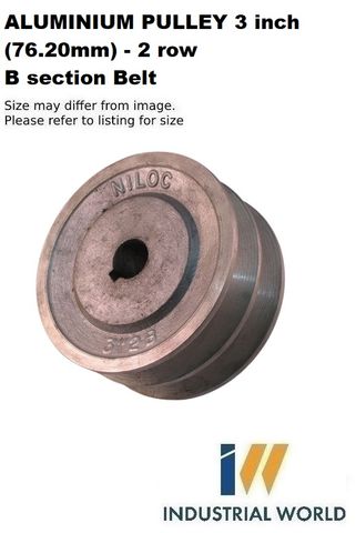 ALUMINIUM PULLEY 3 inch (76.20mm) - 2 row