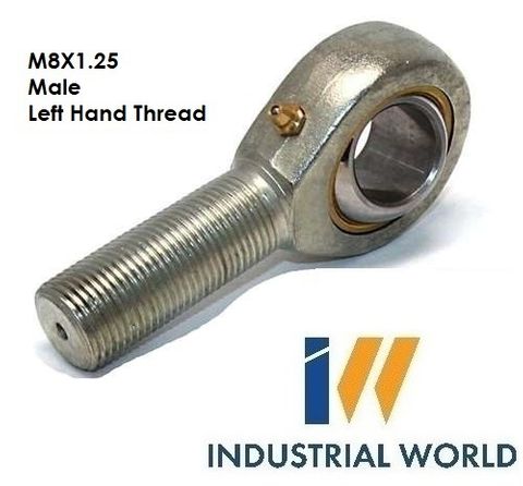 MALE METRIC LEFT HAND ROD END M8X1.25