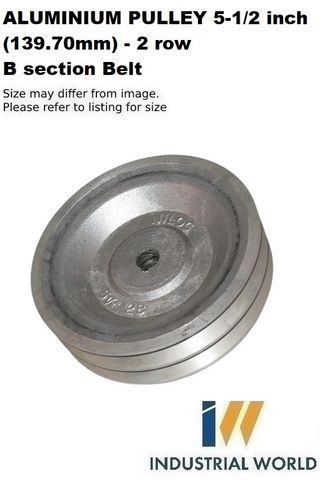 ALUMINIUM PULLEY 5-1/2 inch (139.70mm) - 2 row