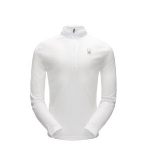 SPYDER LIMITLESS SOLID ZIP T-NECK MENS TOP - WHITE - SIZE L