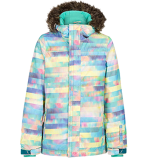 O'NEILL RADIANT GIRLS JACKET - BLUE ALL OVER PRINT - SIZE - 164/12