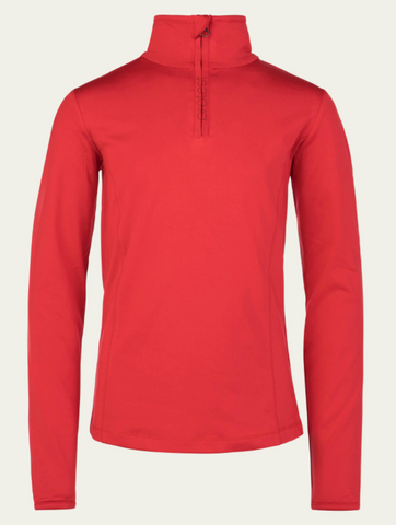 PROTEST FABRIZOY JR 1/4 ZIP GIRLS TOP - TULIP RED - SIZE 4/104