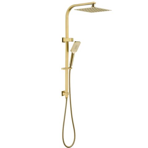 Oskar / Zevio Twin Shower Combo Top Inlet 250mm Argent Gold