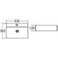CUBO Wall Hung Square 530x360x120 Basin