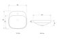 Insert Square 430x435x140 Basin