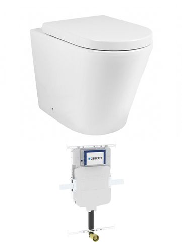Alzano Wall face Pan Hurricane Geberit Inwall Cistern Set (Push Plate Sold Separately)