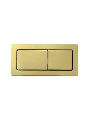 Square Toilet Flush Button Brushed Gold