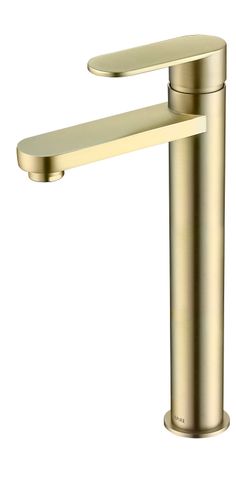 Vetto Lead Free Tall Basin Mixer Brushed Gold