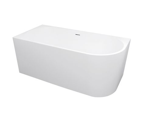 Left Corner 1500x750x580 Gloss White Bathtub OF