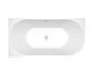 Left Corner 1500x750x580 Gloss White Bathtub OF