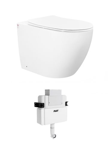 Voghera Toilet Package - WF Pan, R&T Delta Lowrise Cistern (Button Sold Separately)
