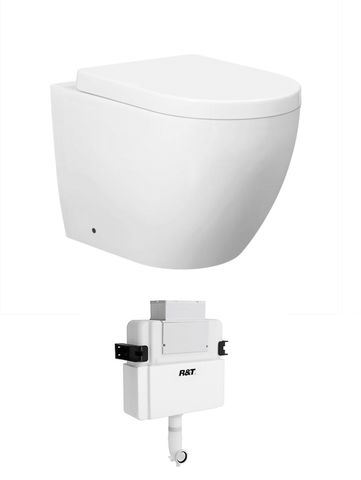 Voghera Toilet Package - WF Pan, Thick seat, R&T Delta Lowrise Cistern (Button Sold Separately)
