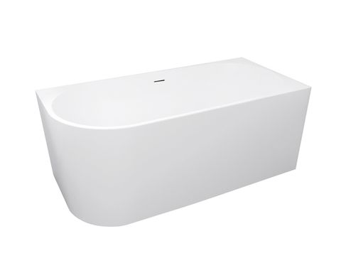 Right Corner 1500x750x580 Gloss White Bathtub OF