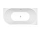 Right Corner 1500x750x580 Gloss White Bathtub OF