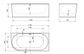 Right Corner 1700X800X600 Gloss White Bathtub OF