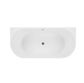 Verona 1500x750x580 Gloss White Back to Wall Bathtub OF