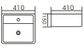 CUBO Wall Hung Square 410x410x150 Basin