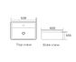 OSKAR Wall Hung Square 520x420x155 Basin