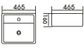 CUBO Wall Hung Square 465x465x160 Basin