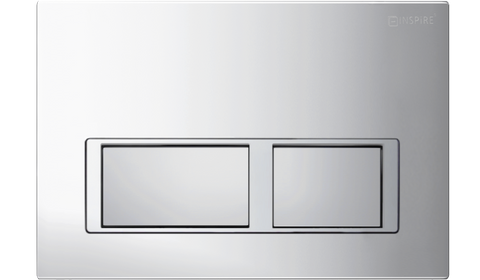 Inspire Dual Flush Plate Square Chrome